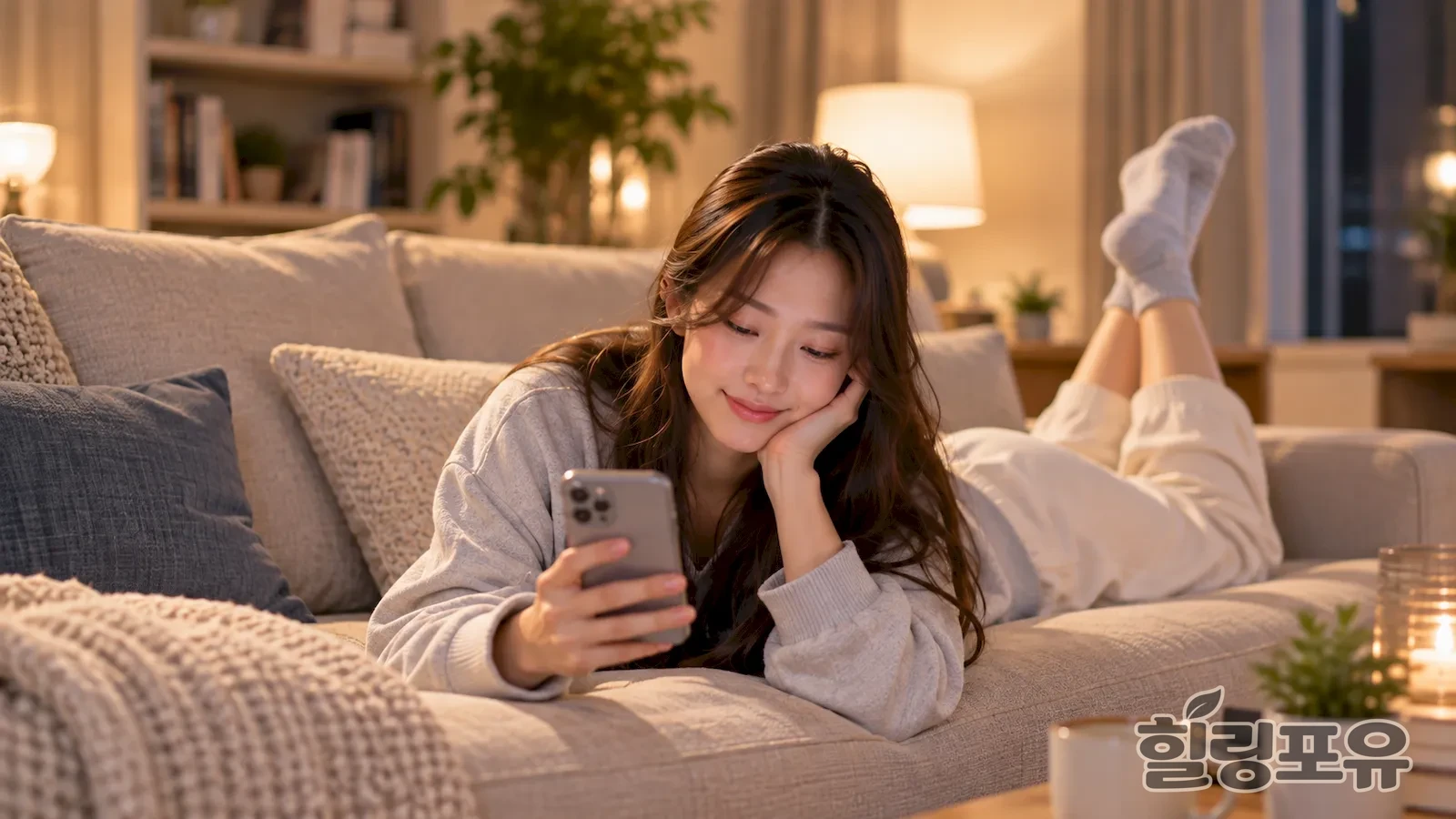 능동출장마사지 안내를 위한 편안한 실내 생활 공간 이미지